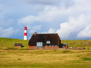 棕色、house、lighthouse、sylt、肘部、红白条纹、list ost、lighthouse list ost