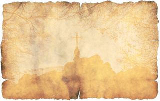 羊皮纸、纸、树、十字架、信仰、宗教、山、纹理