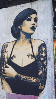 街道、墙、艺术、涂鸦、里斯本、葡萄牙、表现、创意