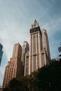 白色和棕色建筑的虫眼视图