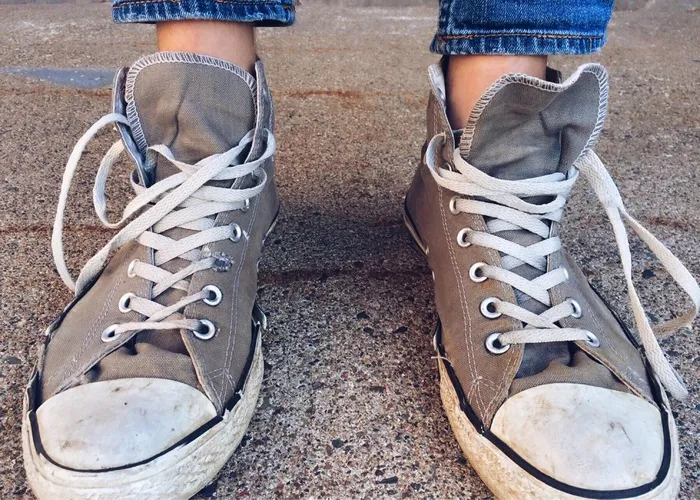 运动鞋，匡威，卡盘，磨损，邋遢，鞋，低腰，菜鸟图库