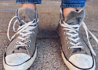 运动鞋，匡威，卡盘，磨损，邋遢，鞋，低腰，菜鸟图库