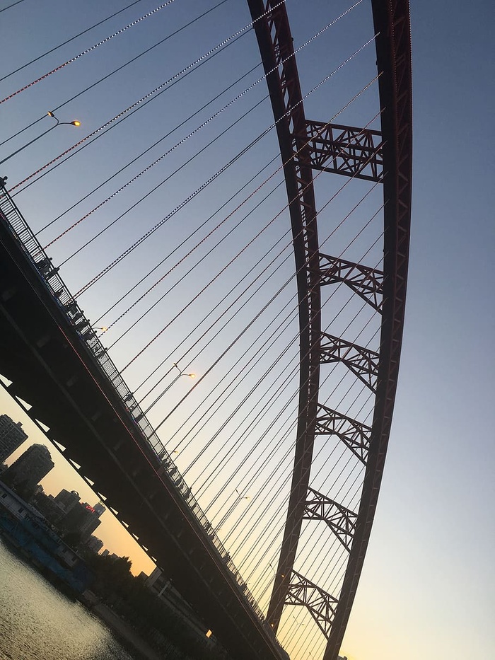 武汉，长江，长江大桥，天空，低视角，建筑，建筑结构，连接