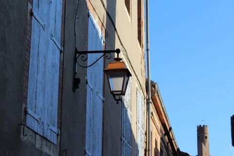 一切都是蓝色，蓝色，天空，城市，旅行，灯，阿尔比，早晨