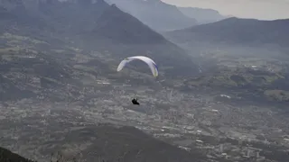 hdwallpaper，墙纸，风景，天空，滑翔伞，人，运动，山脉