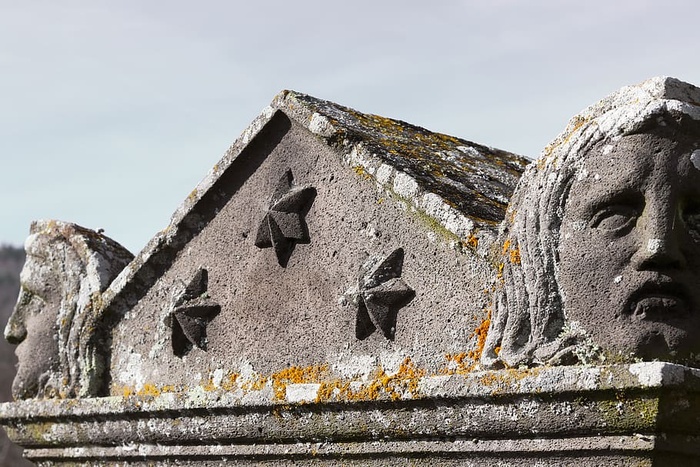 法国，罗菲亚克，三角形，墙壁，建筑，雕塑，建筑，动物