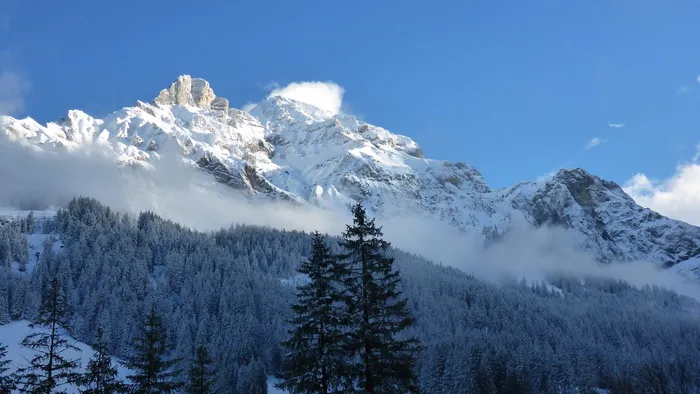 阿德尔博登，冬季，阿尔卑斯山脉，瑞士，降雪，一月，低温，山地
