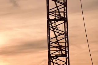 起重机, 技术, 天空, baukran, 现场, 建筑工作, 日落, 下班后