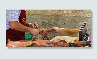 man，hands，火腿，serrano火腿，market，butcher，fleischer，farmers local market