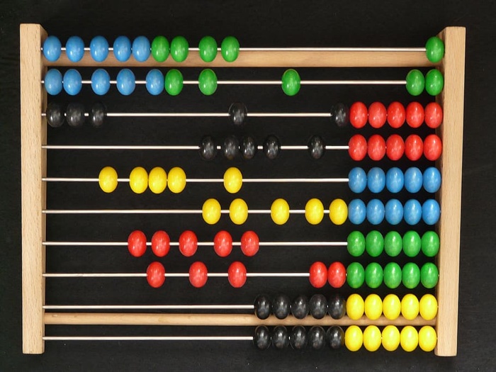 棕色算盘，算盘，计算辅助工具，木球，计数，数学，rechsteiner，框架