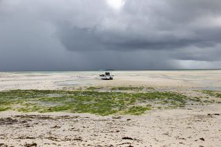 海，云，船，云天，风暴，天空，水，运输方式