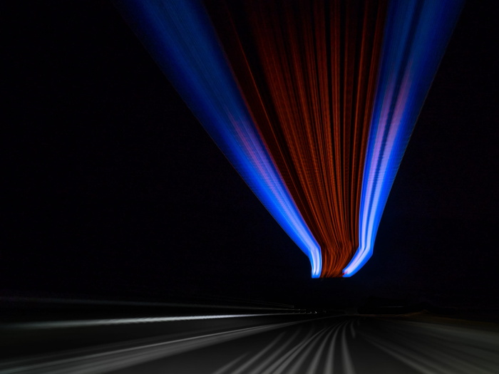 红色、蓝色、光矢量艺术、夜晚、道路、明亮、灯光、车辆、明亮