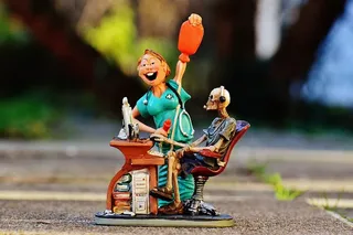 特写、照片、雕像、计算机、成瘾、帮助、护士、计算机搜索