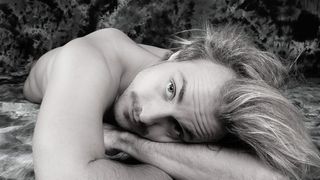 男人，撒谎，灰色，织物，脸，肖像，人，男性