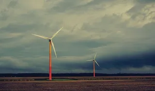 白色，风车，棕色，地面，自然，风景，平原