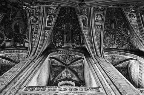 阿尔比，法国，室内，室内，南部，大教堂，安西恩，壁画