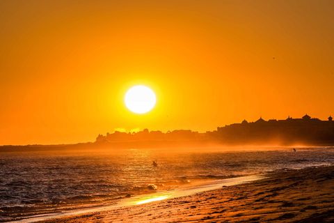 风景、心情、日落、菲舍尔、水、天空、太阳、海