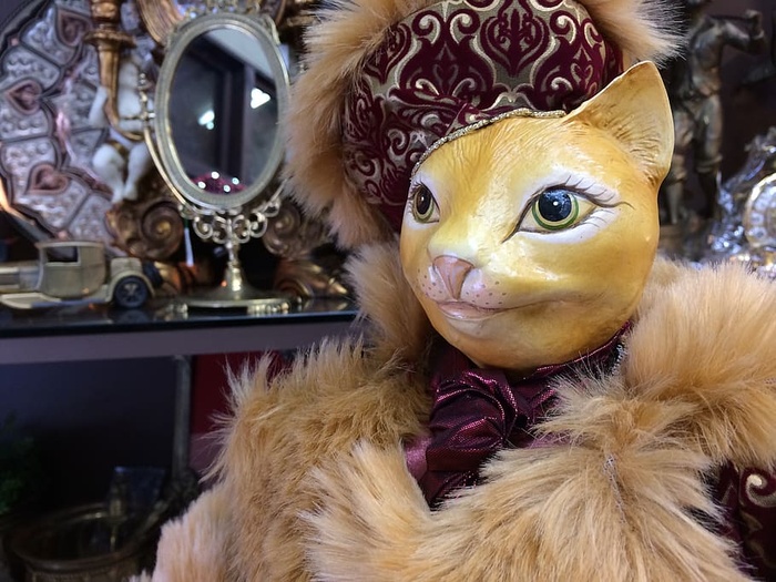 猫，雕像，可爱，动物，特写，室内，表现