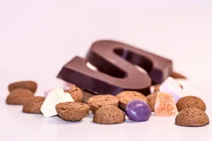 巧克力地段，圣尼古拉斯，糖果，圣人，pepernoten，12月5日，圣尼古拉斯，糖果