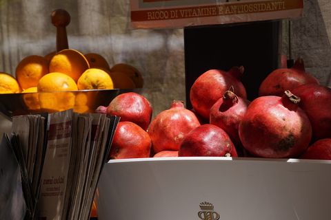 橘子，石榴，维生素，水果，食物，柑橘类水果，美味，堆叠