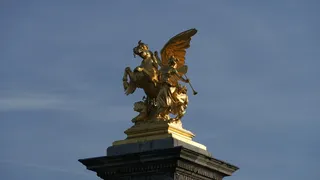 法国、巴黎、亚历山大三世桥、桥梁、雕塑、雕像、艺术和工艺、代表