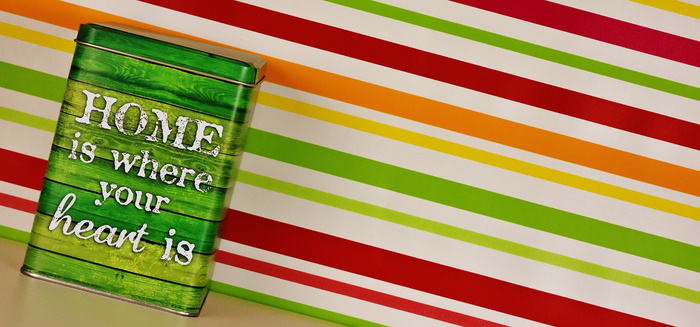 盒子，床单，说，储藏，家就是你的心所在，绿色，条纹，沟通