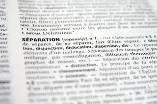 分离、中断、不统一、词典、定义、文本、选择性焦点、单个单词