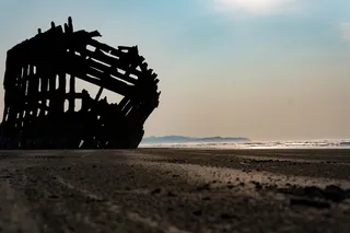 美国, 哈蒙德, 史蒂文斯堡州立公园, 海滩, 沙, 海洋, 黎明, 钢