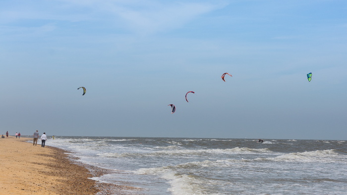 风筝冲浪，海，风，风筝，海洋，冲浪，海滩，运动