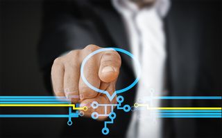 选择性、聚焦照片、尖头、手指、板、电路、商人、触摸