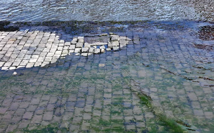 小路、人行道、石板、人行道、人行道、水坑、鹅卵石、板岩