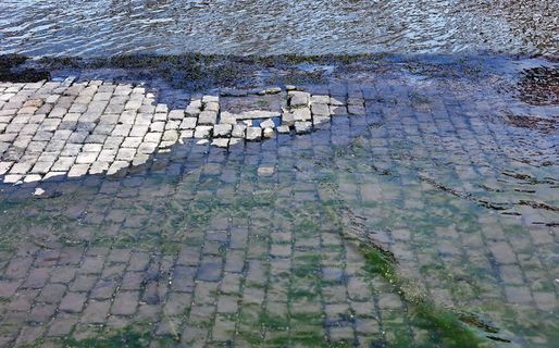 小路、人行道、石板、人行道、人行道、水坑、鹅卵石、板岩