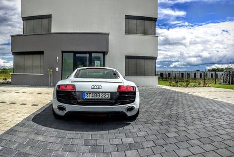 奥迪，r8，跑车，雷电，雷雨，闪电，天气，天空