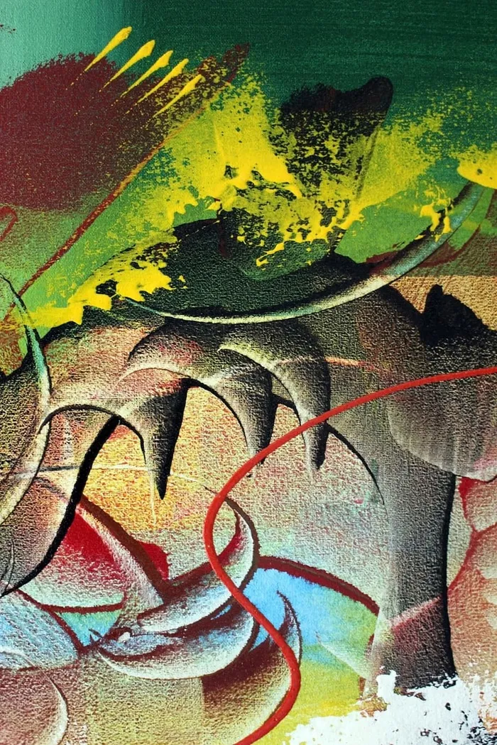 明亮抽象绘画艺术背景的细节