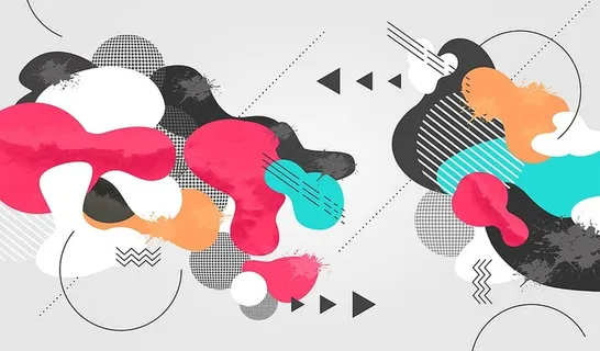 抽象彩色图案-背景-有机和无机形式 抽象彩色图案-背景-有机和无机形式