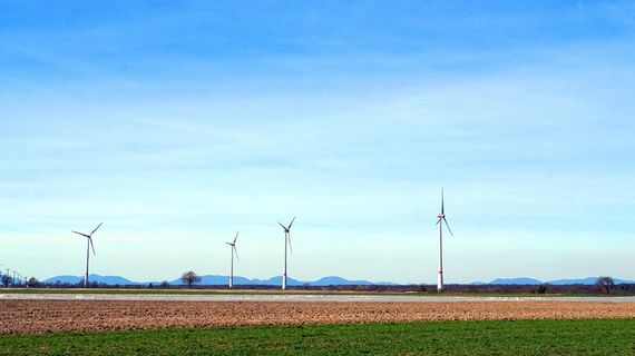 windräder，能源，风力发电，天空，蓝色，风能，环境保护，风力涡轮机