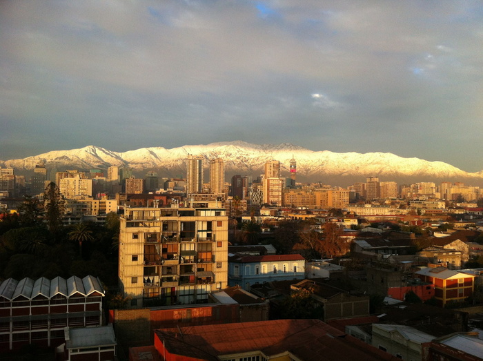 城市天际线，白色，山脉，航空，摄影，圣地亚哥，城市，智利圣地亚哥