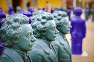 阿尔伯特·爱因斯坦、乌尔姆、雕塑、展览、物理学家、半身像、大教堂广场、艺术