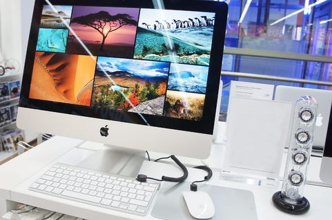 百货公司，苹果，彩色，电脑，屏幕，科技，电脑显示器，台式电脑