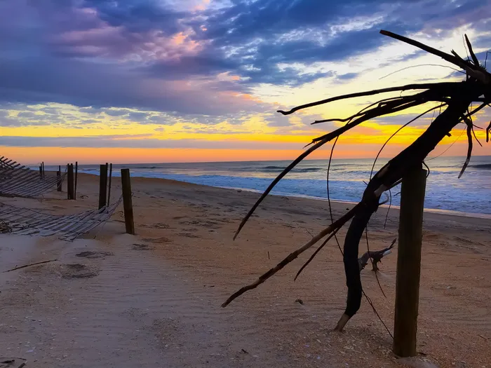 海滩，海洋，海洋，海岸，日出，日落，天空，水
