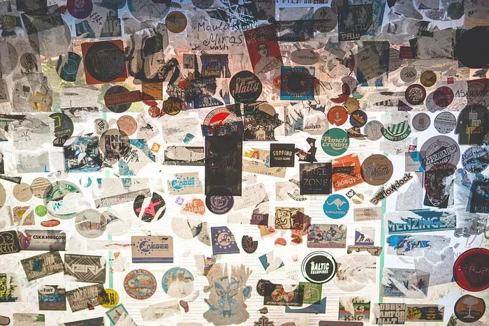 拼贴、广告、海报、文字、纸张、涂鸦、贴纸、传单