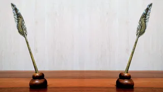 old，retro，era，钢笔，触控笔，自来水笔，金属，羽毛