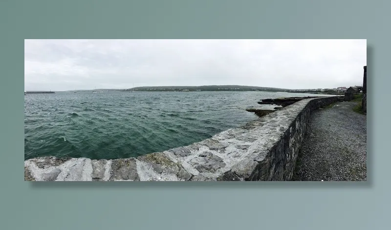 爱尔兰、伊尼什莫尔、斯通、围栏、海湾、港口、大西洋、蓝色