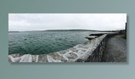 爱尔兰、伊尼什莫尔、斯通、围栏、海湾、港口、大西洋、蓝色