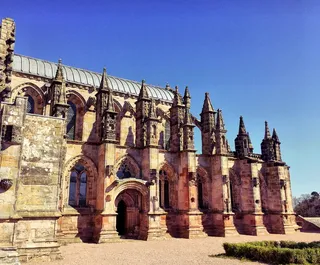 英国，罗斯林教堂，罗斯林，窗户，黑色，砖块，圣殿骑士团，棕色