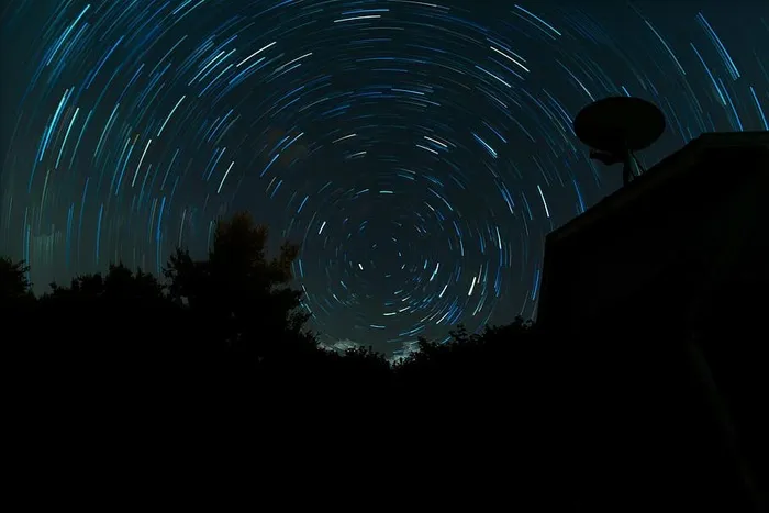 黑暗，长时间曝光，夜晚，剪影，时间推移，天文学，太空，恒星空间