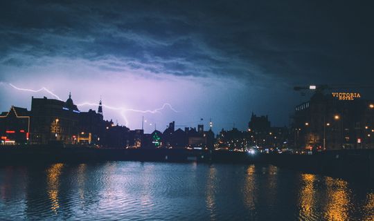 阿姆斯特丹，荷兰，风暴，雷电，雨，摄影，佳能，捕捉