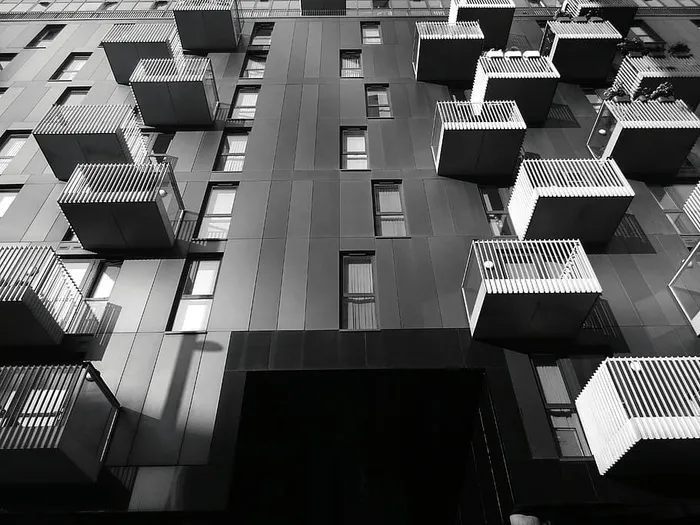 城市，天空，建筑，玻璃，建筑设计，建筑，黑白，建筑外观
