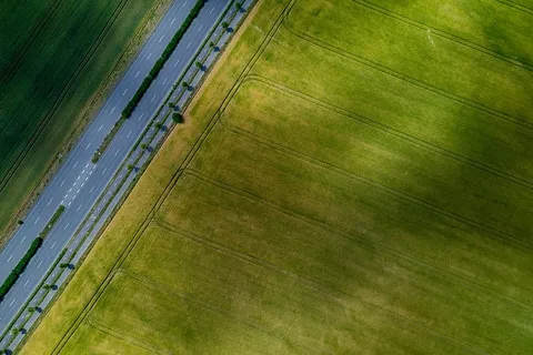 道路和场地的俯视图 道路和场地的俯视图