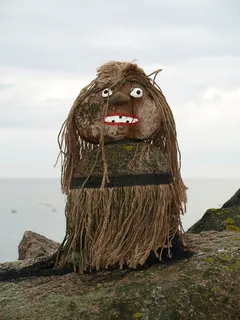 巨魔、石头、岩石、斯堪的纳维亚、棕色、海岸、水、户外